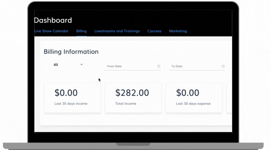 Gif image for payment dashboard